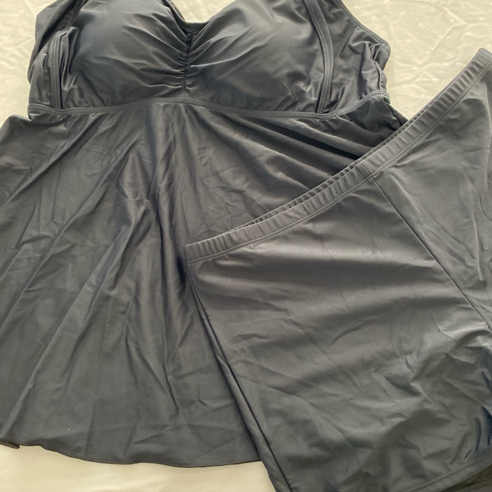 Aqua Eve Elegant Plus size Women's Swim Dress with Shorts Size 18W